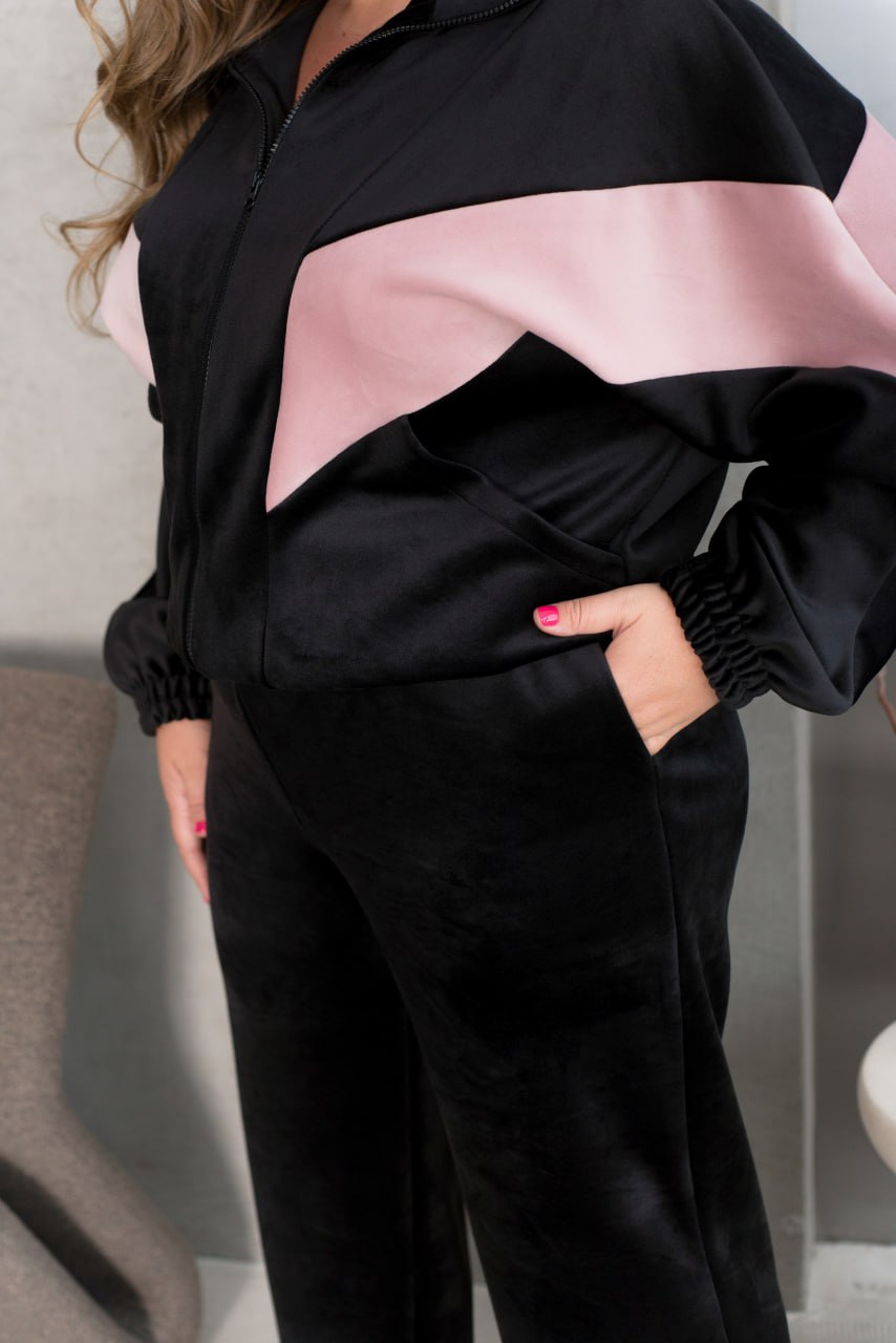 Women's Loose Fit Velour Two-Piece Suit