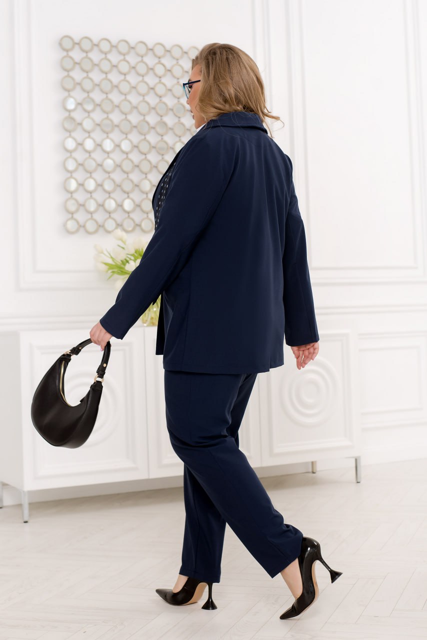 Women's Classic Two-Piece Office Suit with Belt