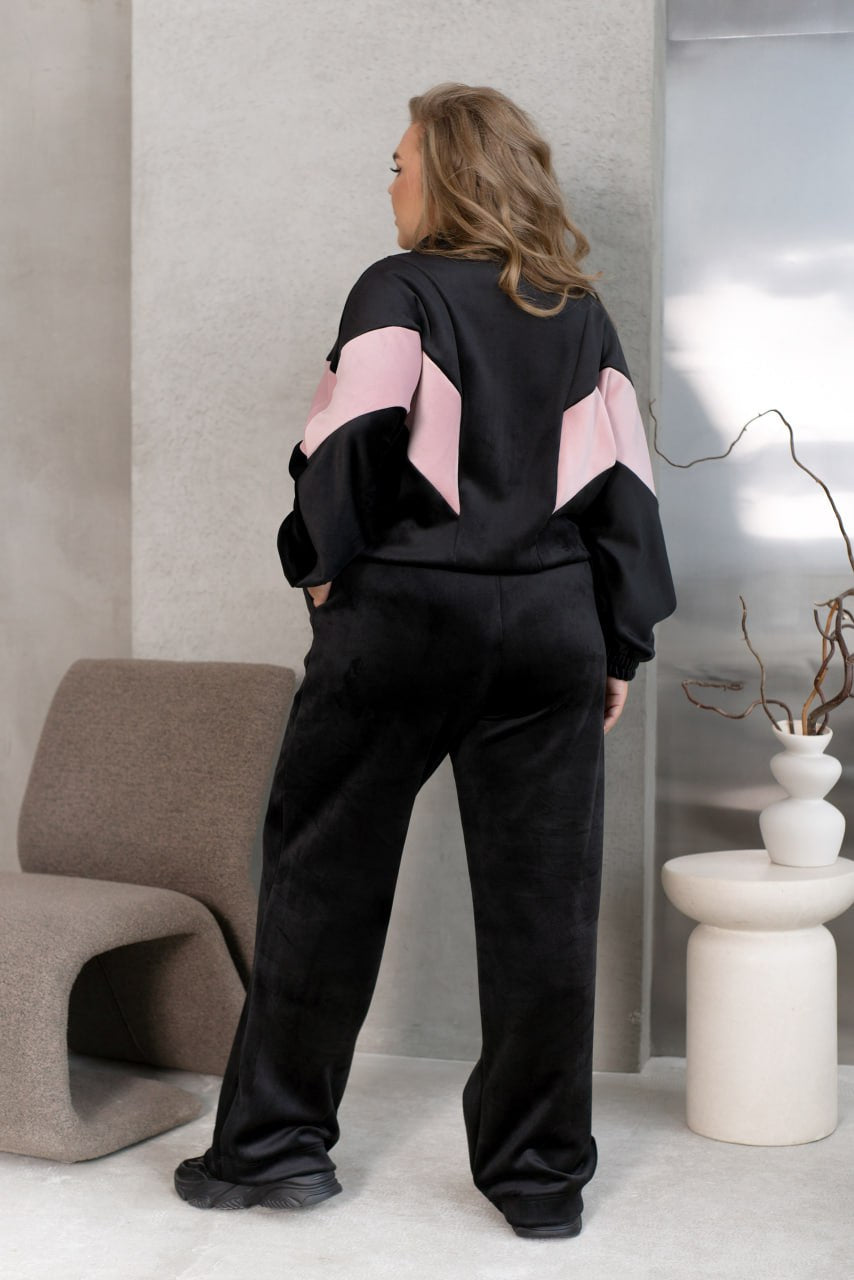 Women's Loose Fit Velour Two-Piece Suit