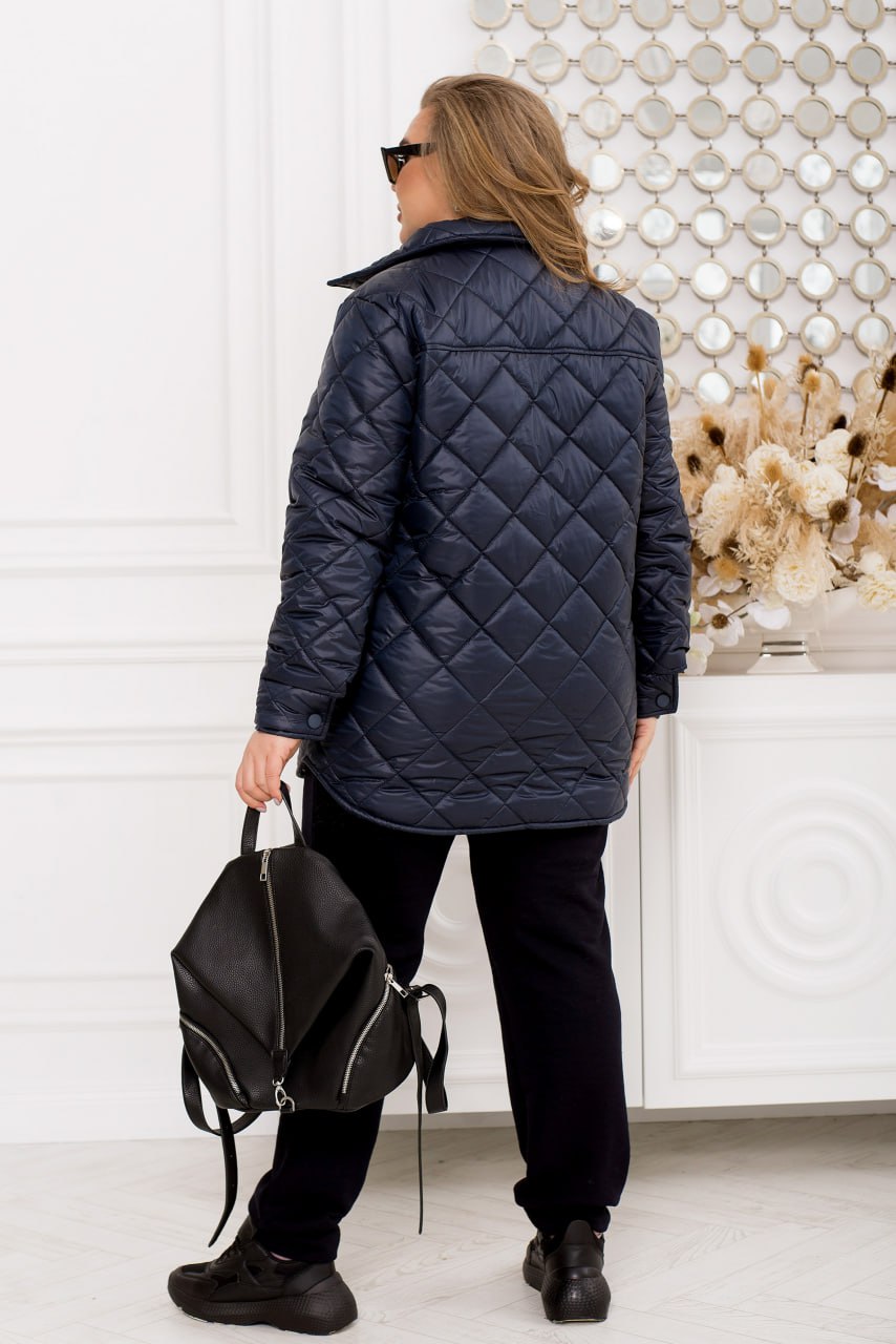 Kurtki casualowe oversize'owe z plashchivka lake z guzikami i listwą plus size 