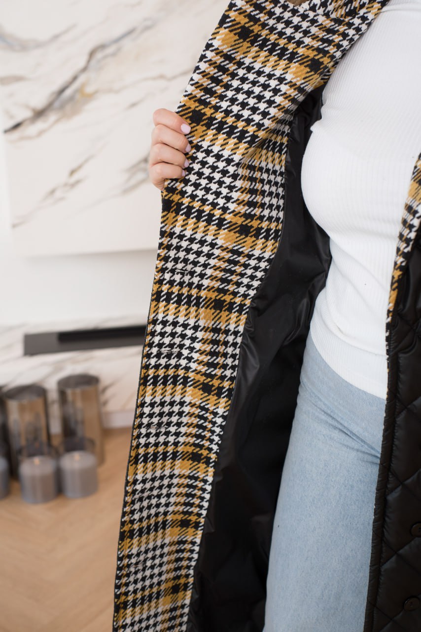 Куртки повсякденні прямого крою, плащівка, синтепон-силікон, твід, оздоблення поясом, великі розміри 