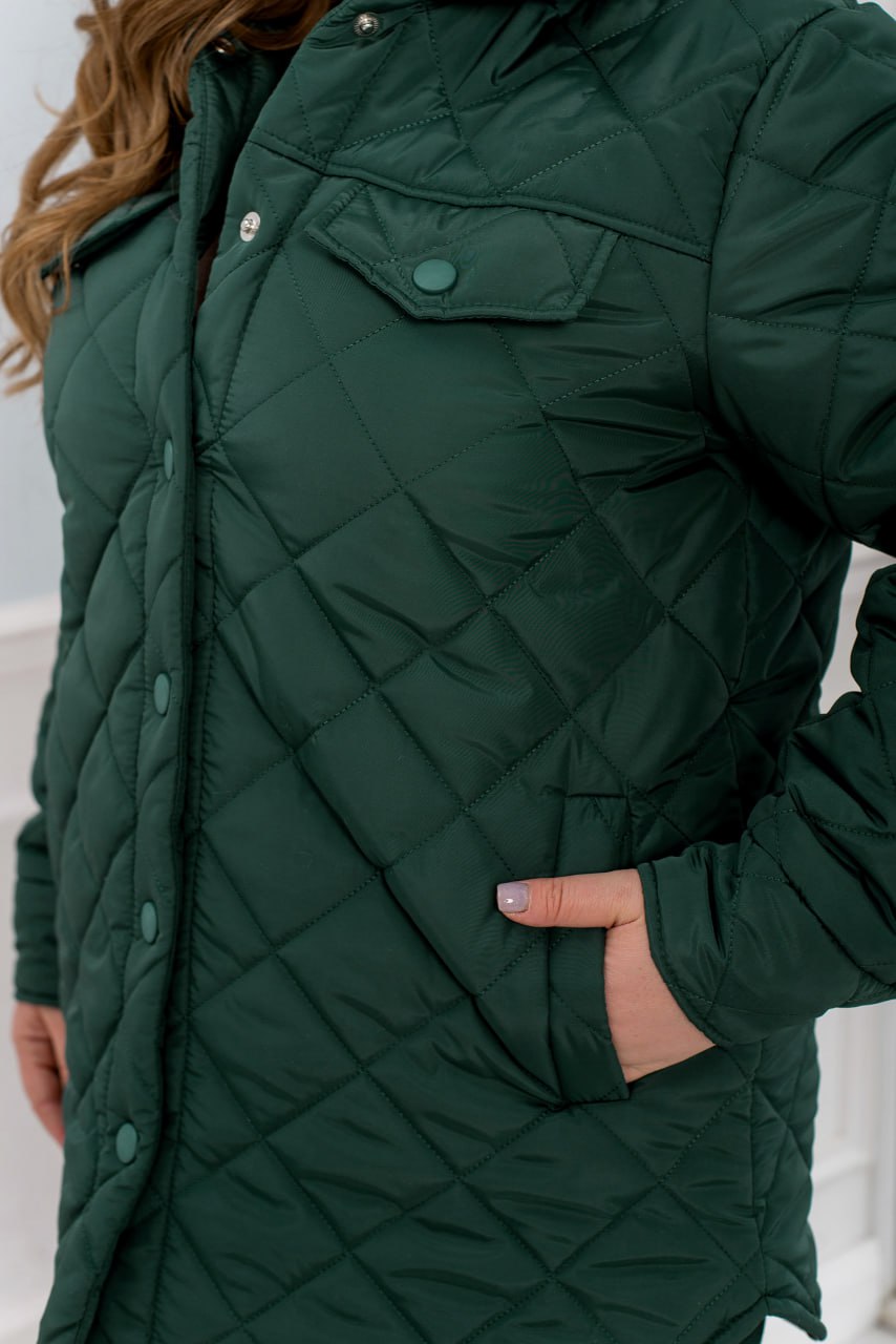 Kurtki casualowe oversize'owe z plashchivka lake z guzikami i listwą plus size 