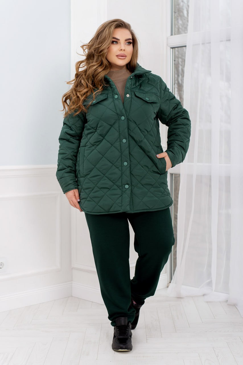 Jackets Casual Oversized Plashchivka Lake Button Placket Plus Size