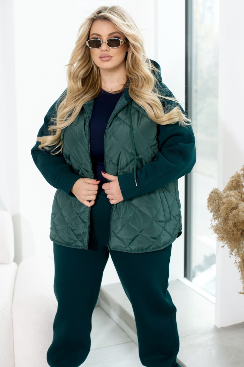 Костюми Повсякденний Вільний крій Триніт на флісі Стьобані шви Деталь Великий розмір 