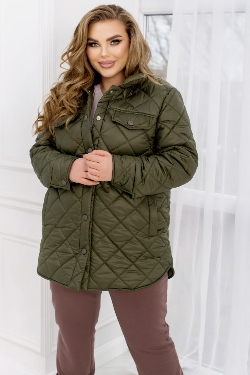 Jackets Casual Oversized Plashchivka Lake Button Placket Plus Size