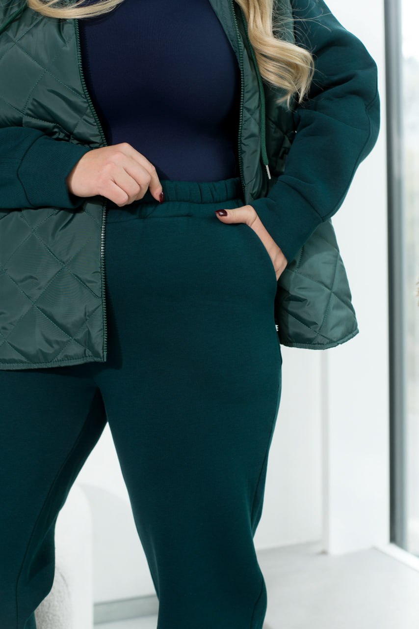 Костюми Повсякденний Вільний крій Триніт на флісі Стьобані шви Деталь Великий розмір 