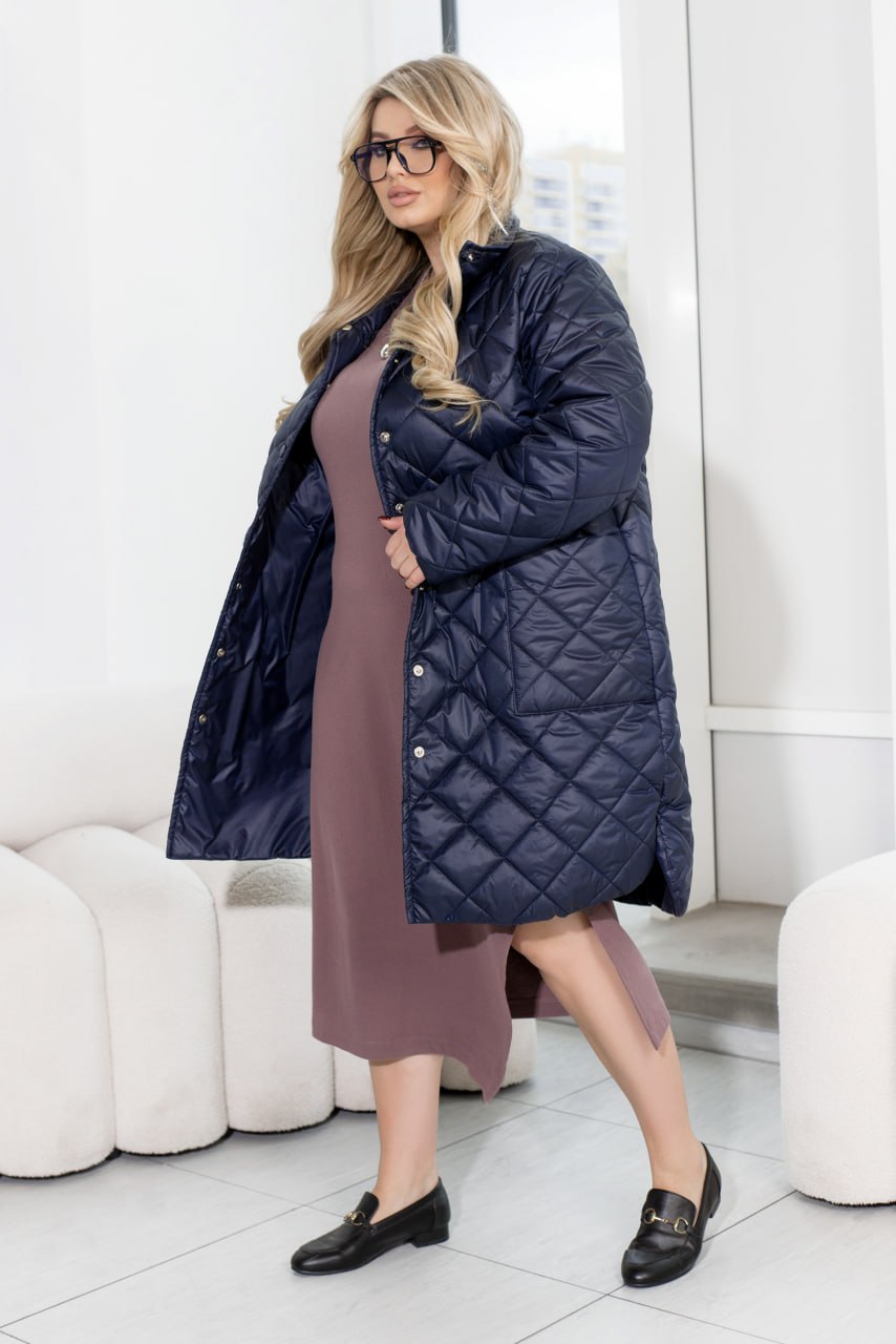 Jackets Casual Plashchivka Lake Synthepon-Silicon Insulation Button Placket Plus Size