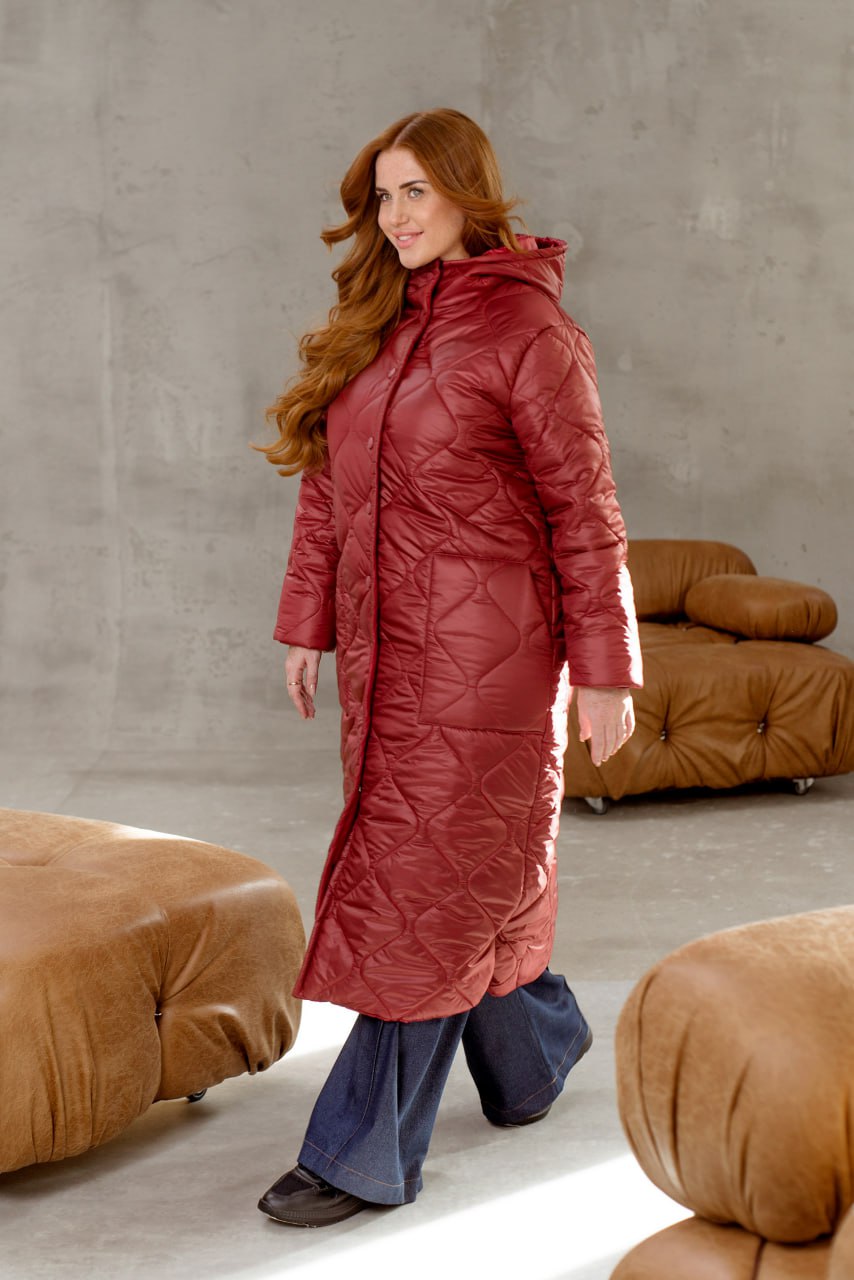 ackets Casual Straight Cut Plashchivka Synthepon-Silicon Hooded Plus Size