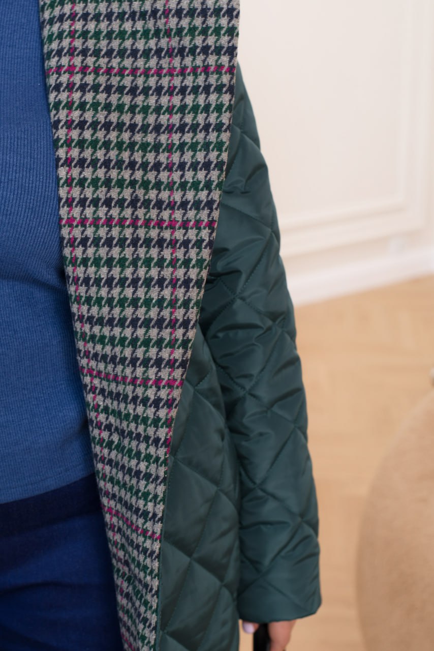 Куртки повсякденні прямого крою, плащівка, синтепон-силікон, твід, оздоблення поясом, великі розміри 