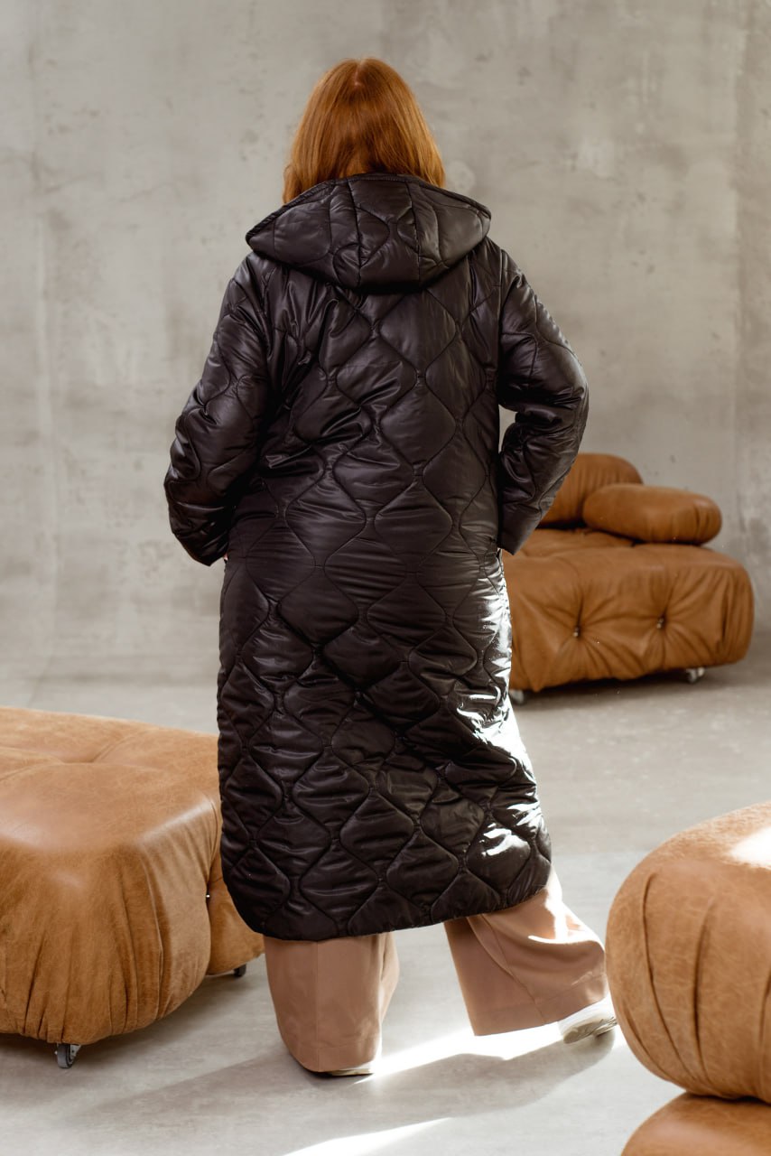 ackets Casual Straight Cut Plashchivka Synthepon-Silicon Hooded Plus Size