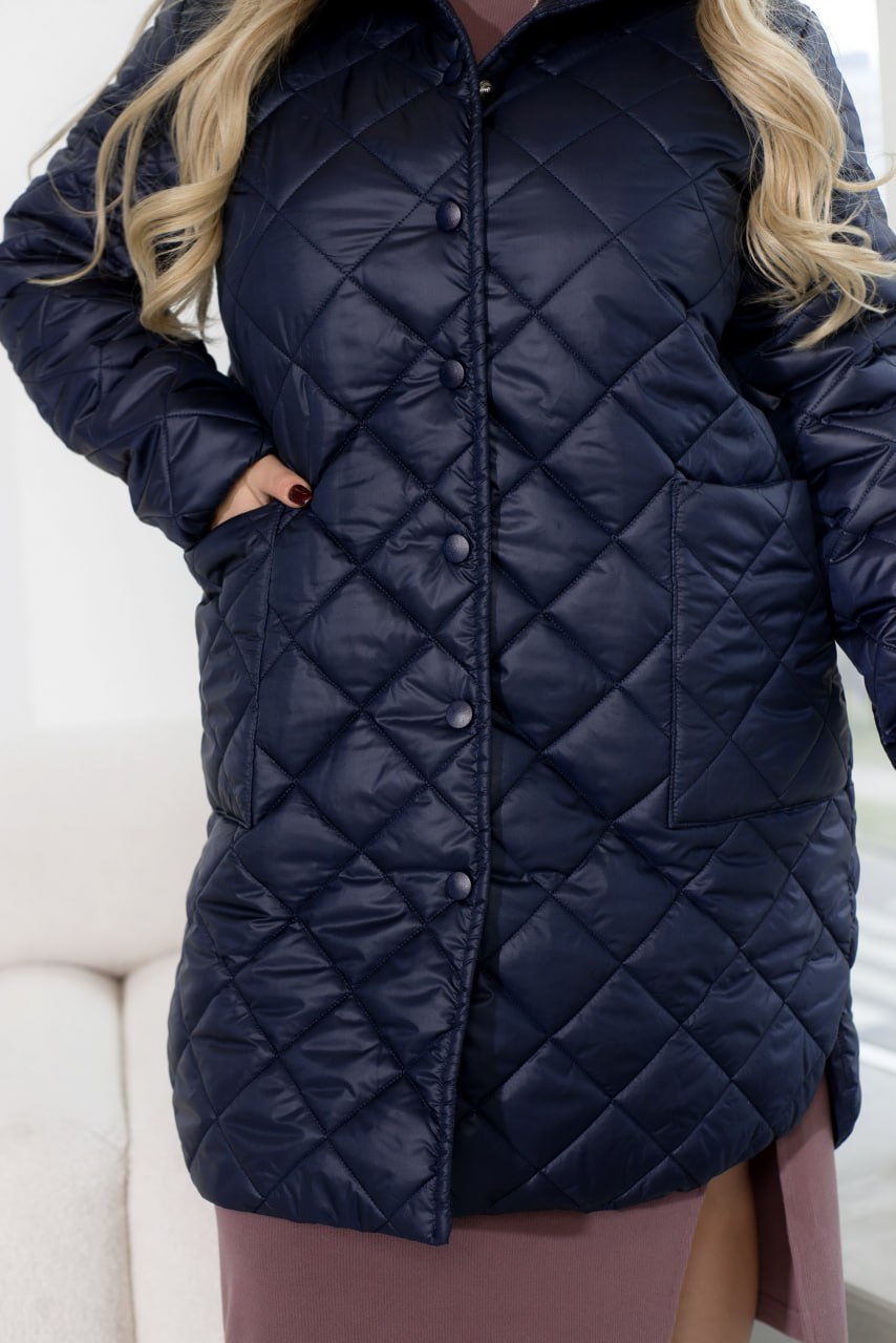 Jackets Casual Plashchivka Lake Synthepon-Silicon Insulation Button Placket Plus Size