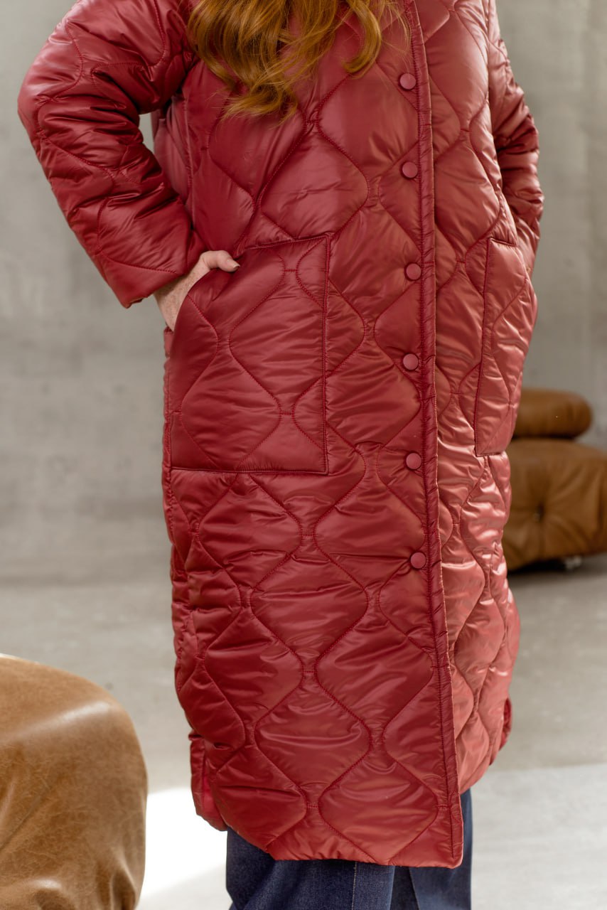 ackets Casual Straight Cut Plashchivka Synthepon-Silicon Hooded Plus Size