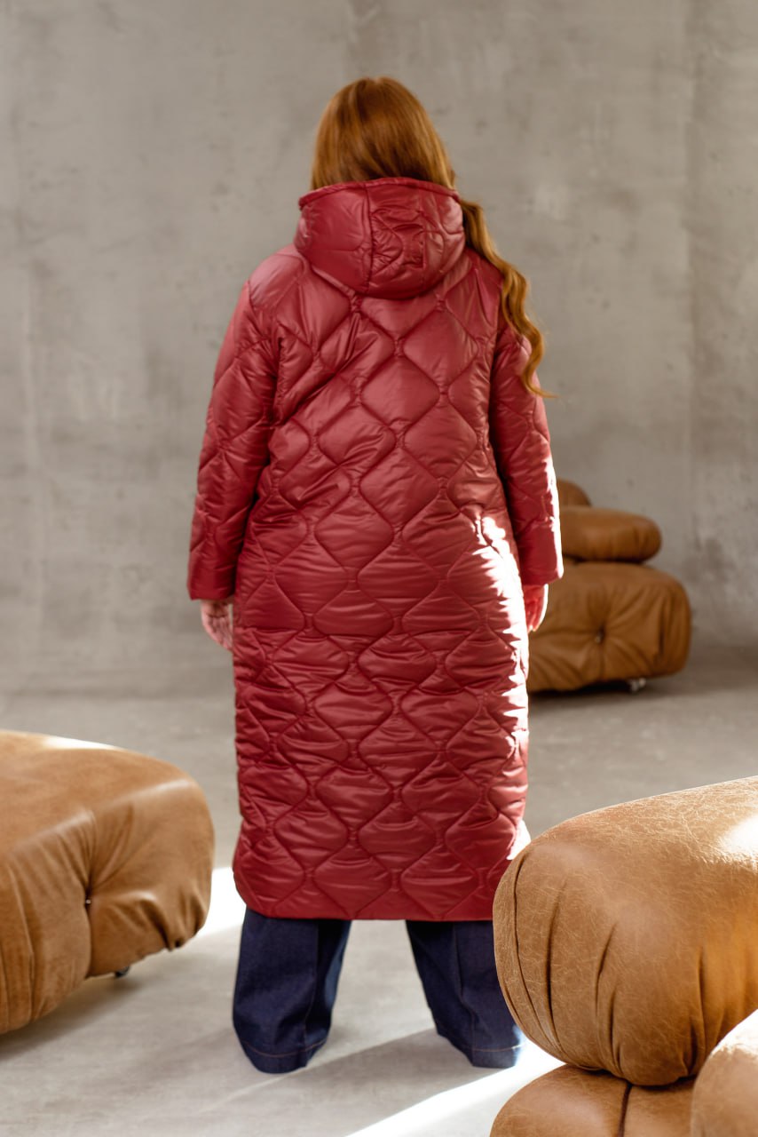 ackets Casual Straight Cut Plashchivka Synthepon-Silicon Hooded Plus Size