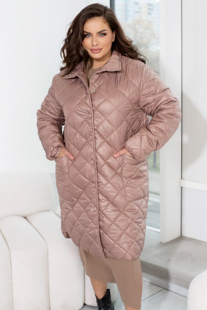 Jackets Casual Plashchivka Lake Synthepon-Silicon Insulation Button Placket Plus Size