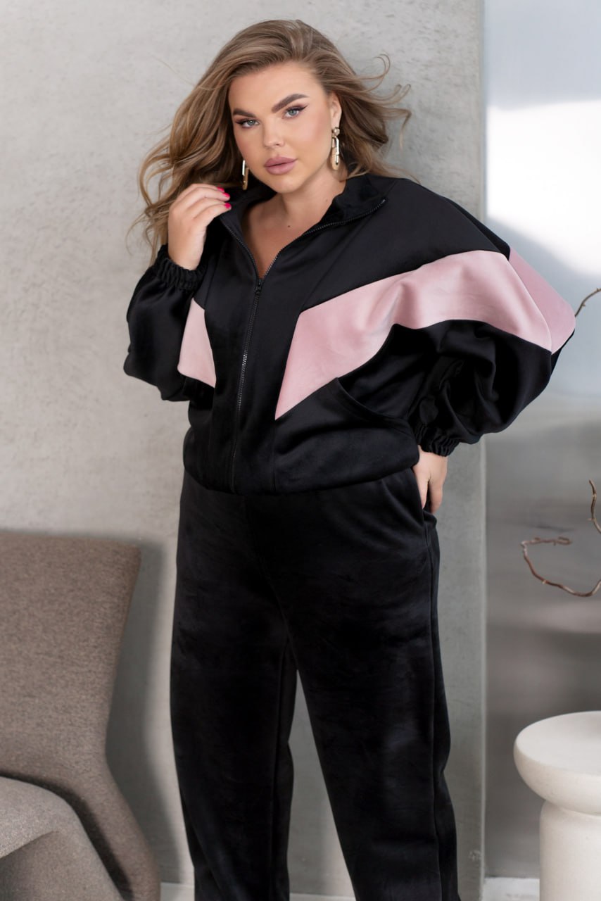 Women's Loose Fit Velour Two-Piece Suit